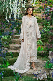 Zevk Flora Festive Embroidered Lawn Unstitched 3Pc Suit - ASEEL