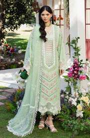 Zevk Flora Festive Embroidered Lawn Unstitched 3Pc Suit - ROSEMARY