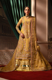 Zevk Mughal Raniya Unstitched Embroidered Organza Dress - Bano Rani