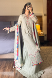 Saad Shaikh Lamour Embroidered Luxury Lawn Unstitched 3Pc Suit D-02 ELARA