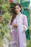 Saad Shaikh Lamour Embroidered Luxury Lawn Unstitched 3Pc Suit D-03 AZURA