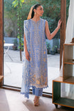 Neeshay Symphony Embroidered Lawn Unstitched 3Pc Suit - INDIGO