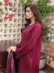 Rang Rasiya Carnation Embroidered Lawn Unstitched 3Pc Suit D-07 ARIA