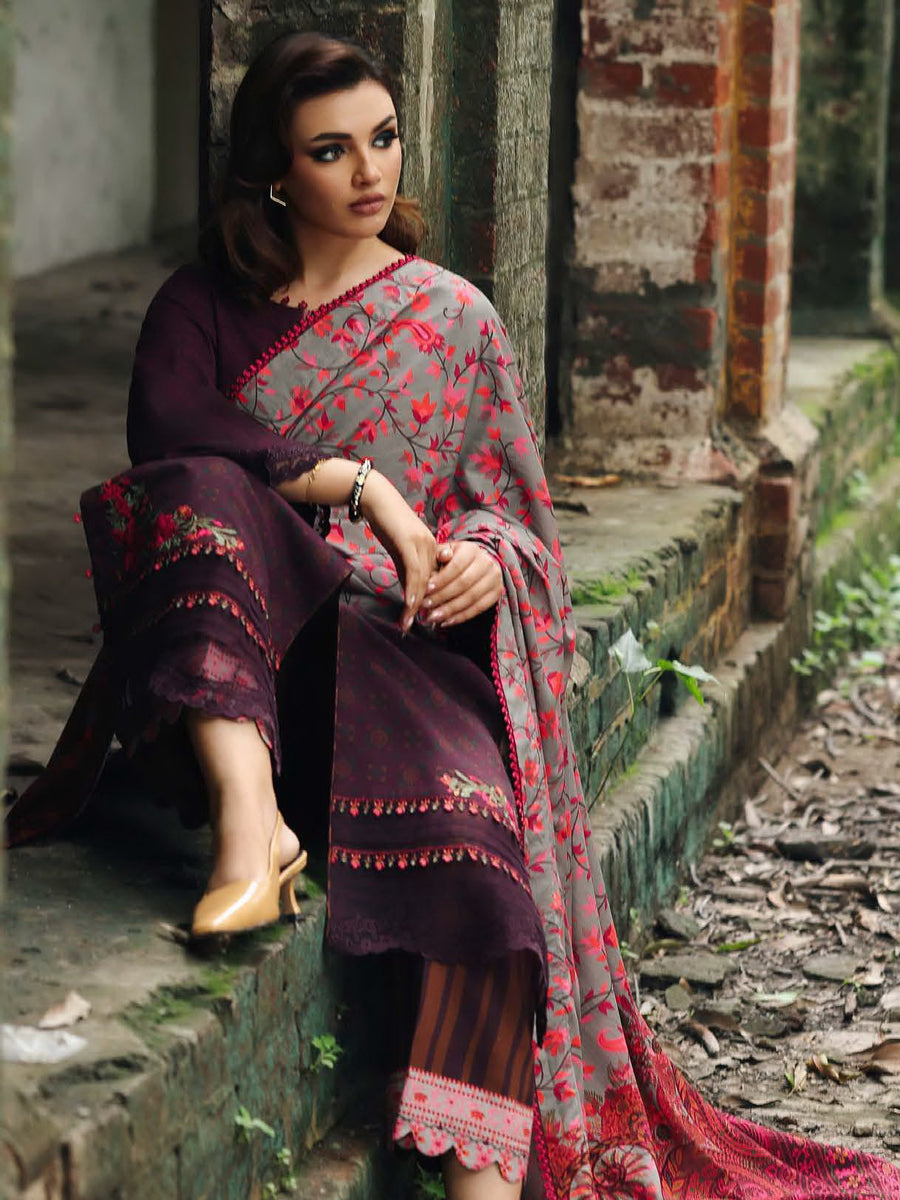 Charizma Combination Vol-02 Embroidered Linen Unstitched 3Pc Suit CCW6-17