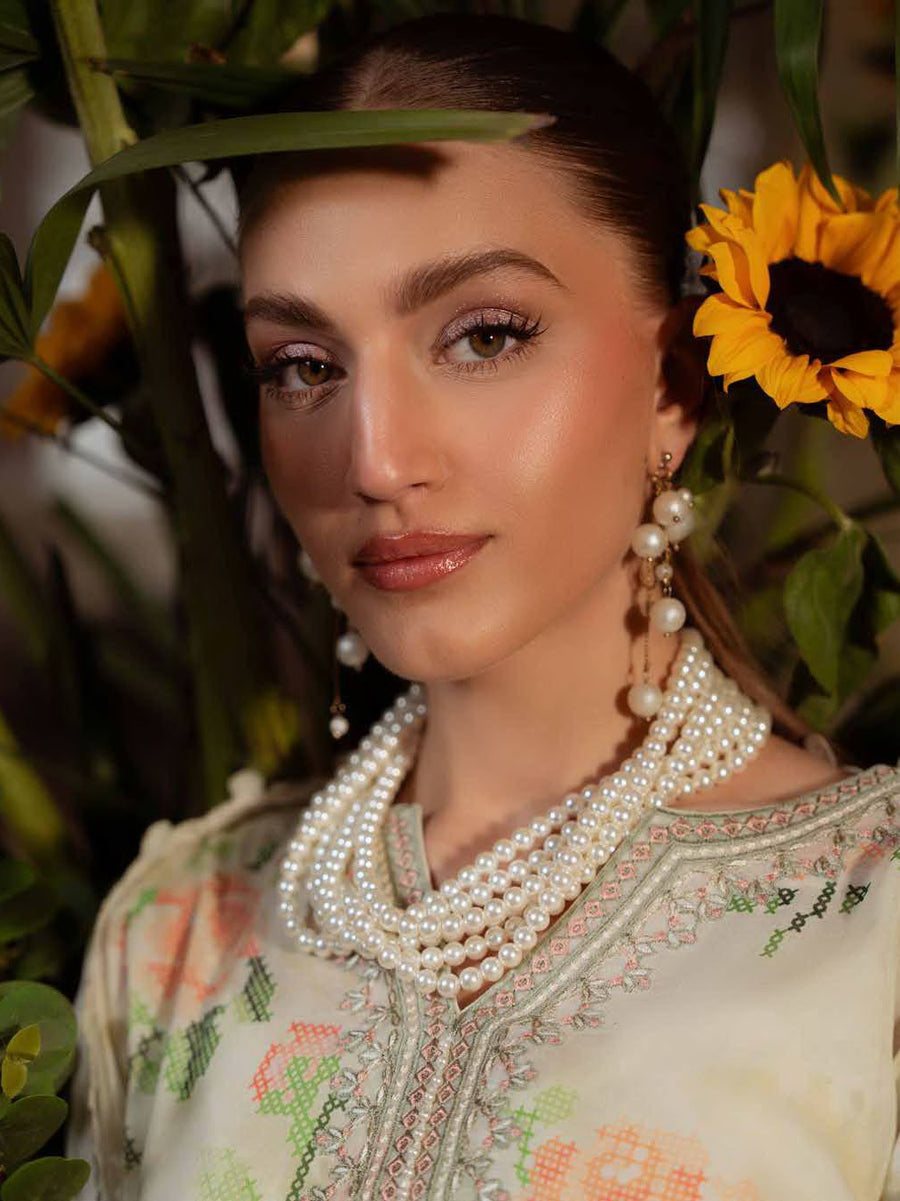 NUREH Maya Embroidered Swiss Lawn Unstitched 3Pc Suit NS-163