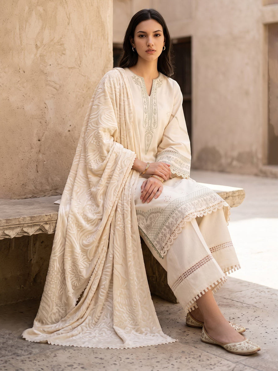 CELTS Dehleez Premium Embroidered Dhanak Unstitched 3Pc Suit D-05