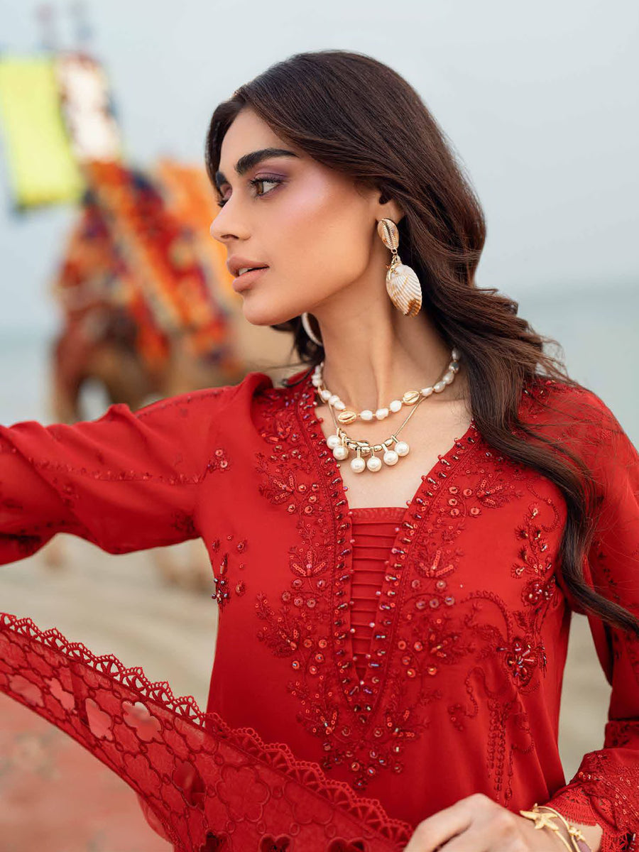 NUREH Khuwab Embroidered Swiss Lawn Unstitched 3 Piece Suit NE-147