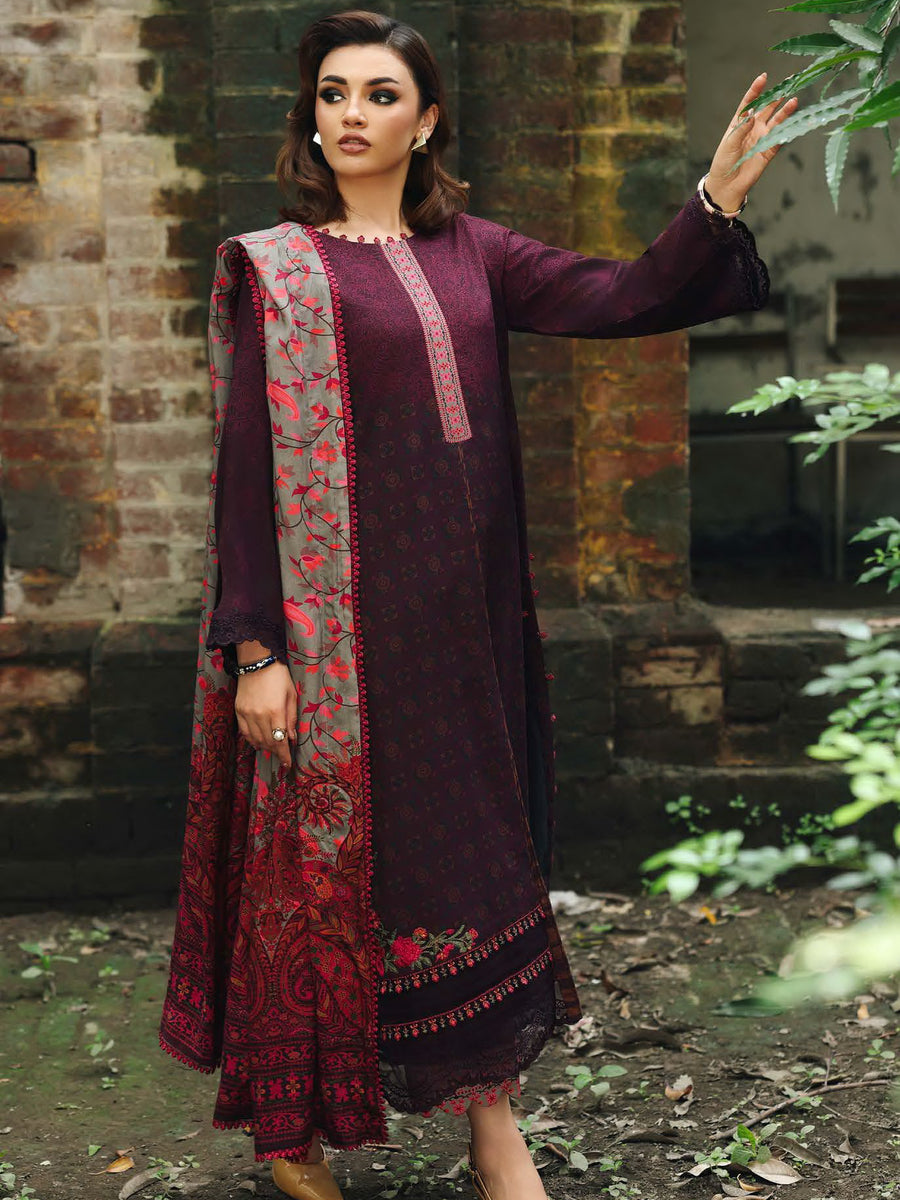 Charizma Combination Vol-02 Embroidered Linen Unstitched 3Pc Suit CCW6-17