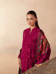 RajBari Sareen Premium Embroidered Viscose Unstitched 3Pc Suit D-10