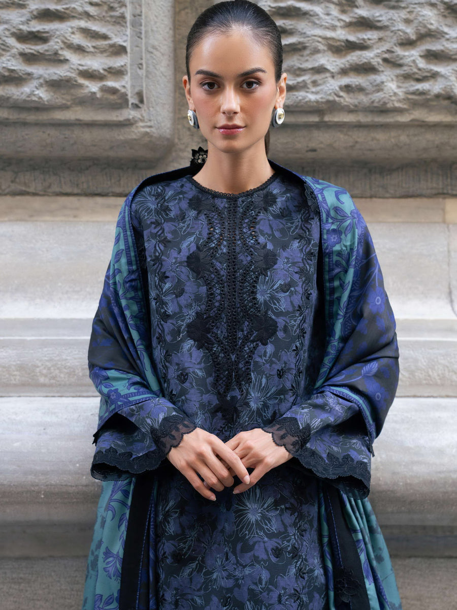 Meet Me In Istanbul by Rang Rasiya Unstitched Khaddar 3Pc Suit - RAVEN