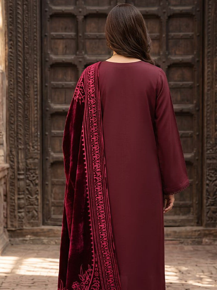 CELTS Dehleez Premium Embroidered Dhanak Unstitched 3Pc Suit D-08