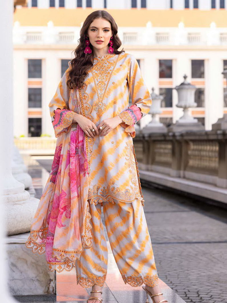Charizma Aghaz e Nou Embroidered Lawn Unstitched 3Pc Suit AG5-07