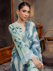 NUREH Signature Prints Unstitched Printed Lawn 3Pc Suit SP-161