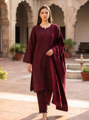 CELTS Dehleez Premium Embroidered Dhanak Unstitched 3Pc Suit D-08