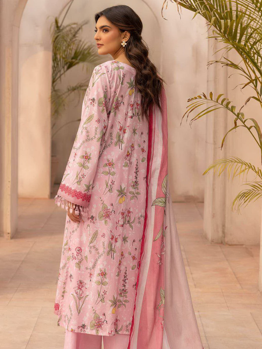 Motifz Rang Vol-01 Digital Printed Lawn Unstitched 3Pc Suit 5438-Ruby