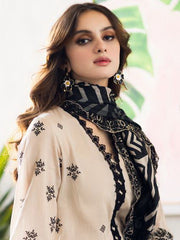 Riaz Arts Aafreen Embroidered Lawn Unstitched 3Pc Suit AF-160