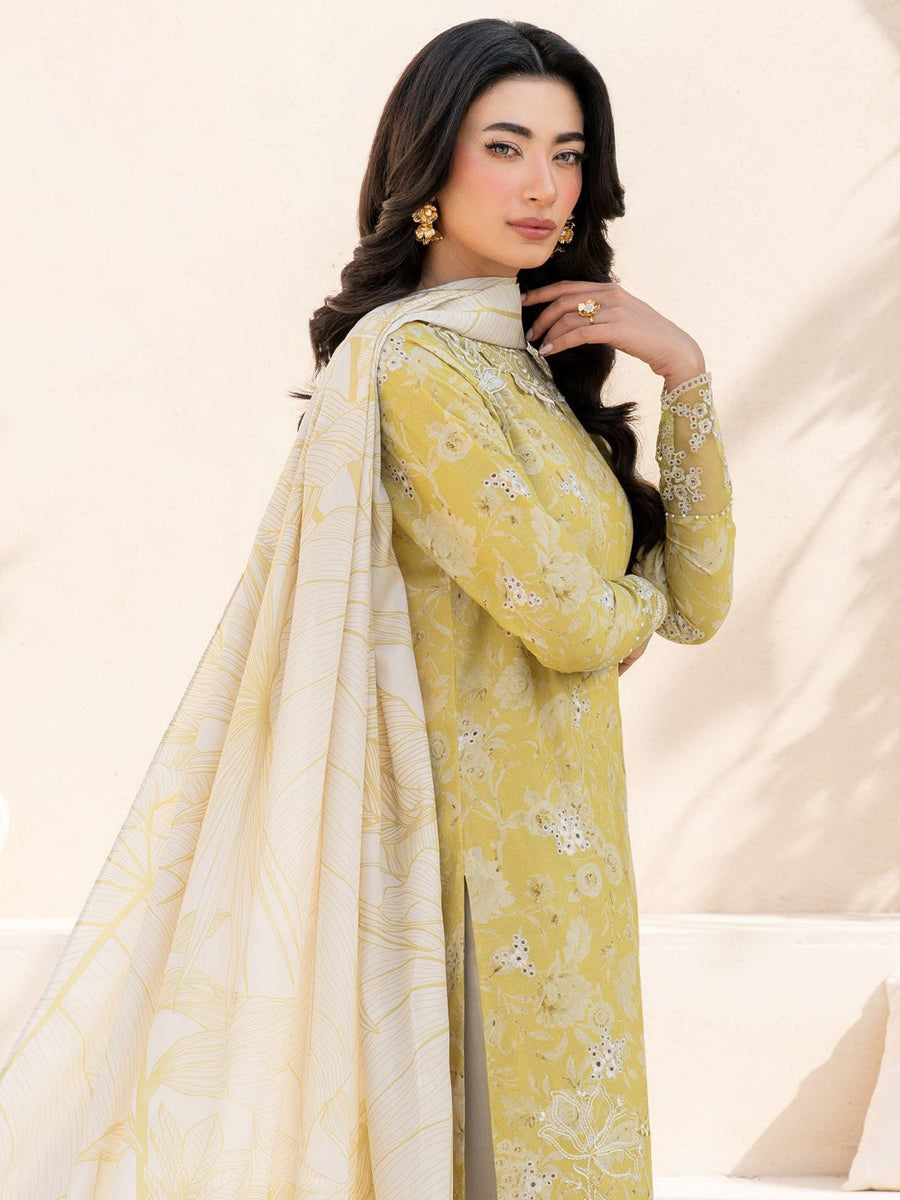 Iznik Eid Festive Embroidered Luxury Lawn Unstitched 3Pc Suit EFL-08