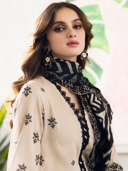 Riaz Arts Aafreen Embroidered Lawn Unstitched 3Pc Suit AF-160