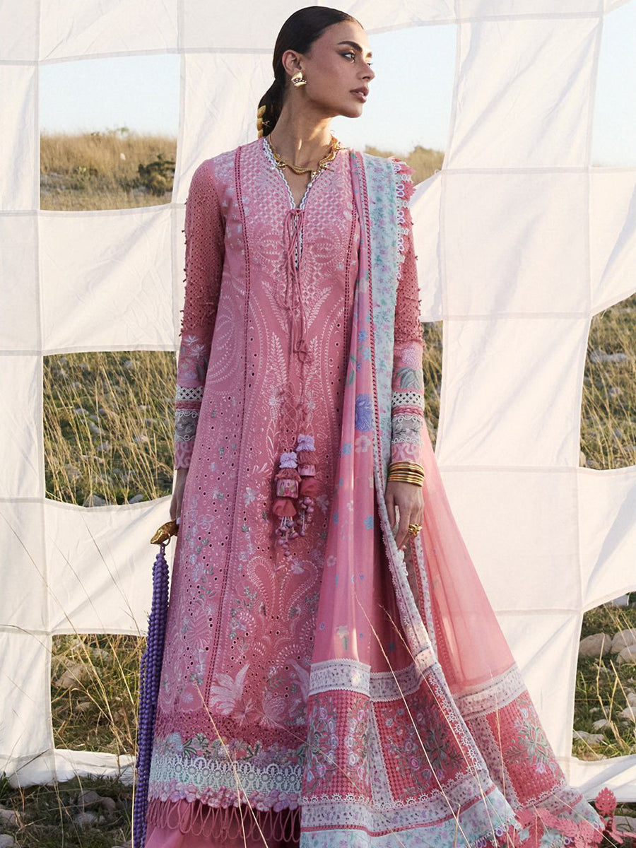 Suffuse by Sana Yasir Eid Lawn Unstitched Embroidered 3Pc Suit - KESIRA