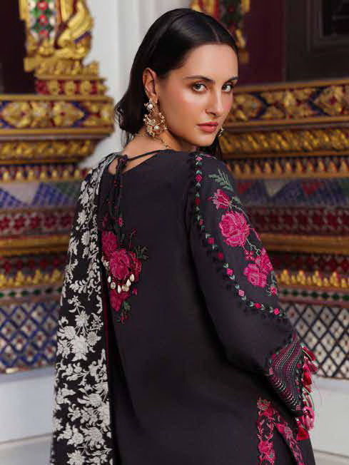 Charizma Poshima Embroidered Leather Unstitched 3Pc Suit PSW5-05