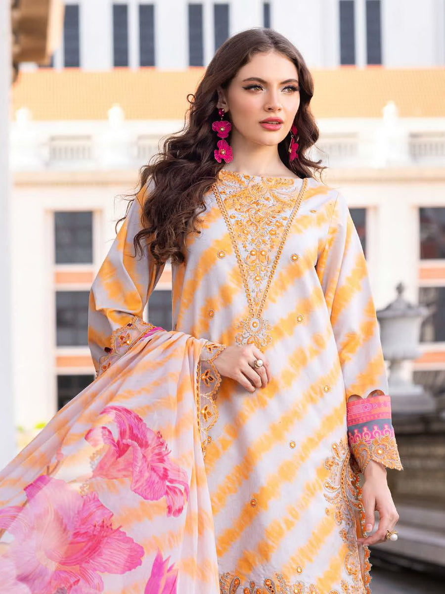 Charizma Aghaz e Nou Embroidered Lawn Unstitched 3Pc Suit AG5-07