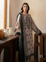 RajBari Parisa Premium Embroidered Lawn Unstitched 3Pc Suit D-11