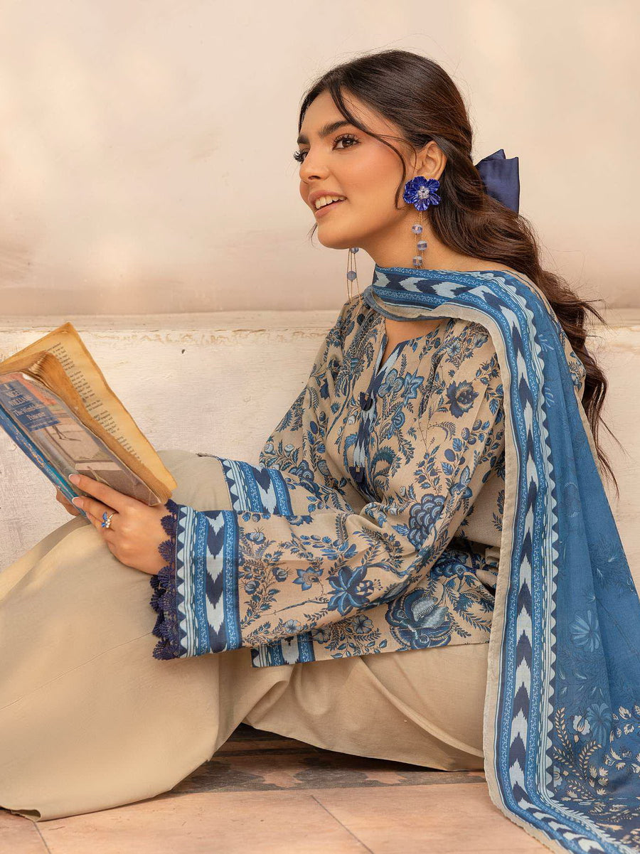 Motifz Rang Vol-02 Digital Printed Lawn Unstitched 3Pc Suit 5449-Raha