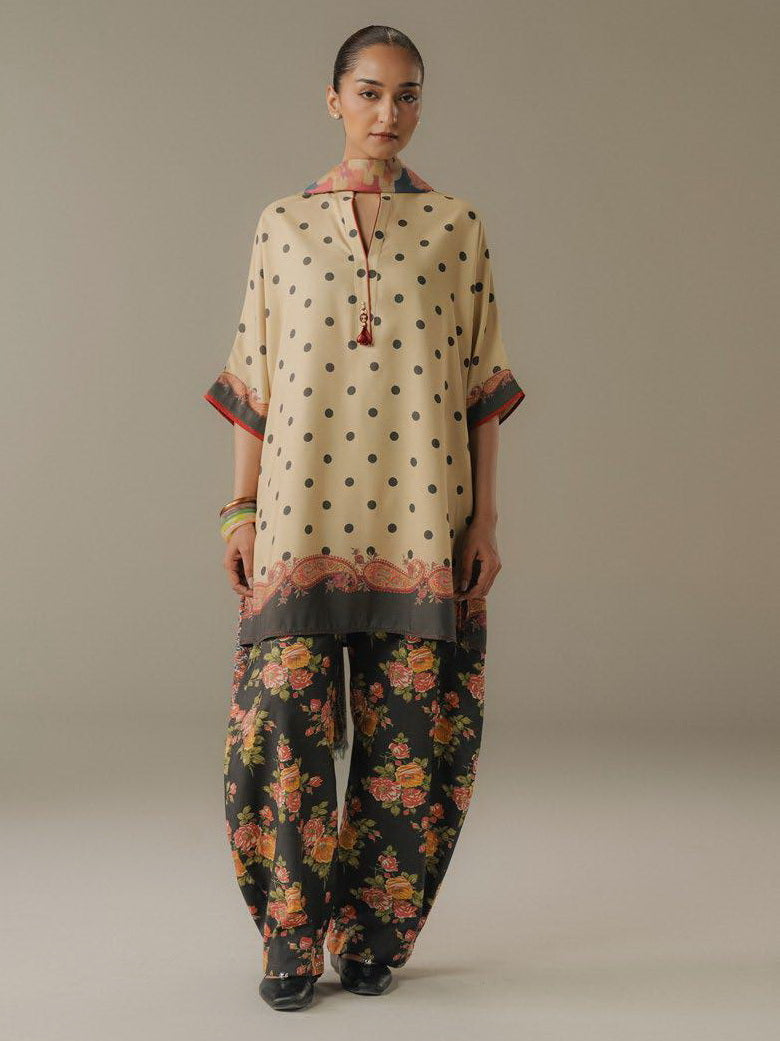 Coco by Zara Shahjahan Prints Vol-05 Unstitched Linen 3Pc Suit D-03B Paper Moon