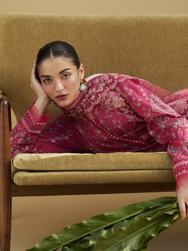 Zara Shahjahan Satori Embroidered Lawn Unstitched 3Pc Suit D-07A HIKARI