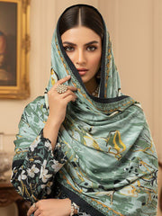 Ittehad X Bin Ameer Premium Karandi Unstitched Printed 3Pc Suit D-03