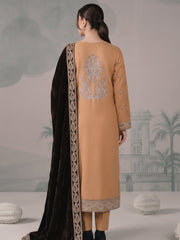 Zeenia Winter Pearls Embroidered Chamki Fabric Unstitched 3Pc Suit D-04