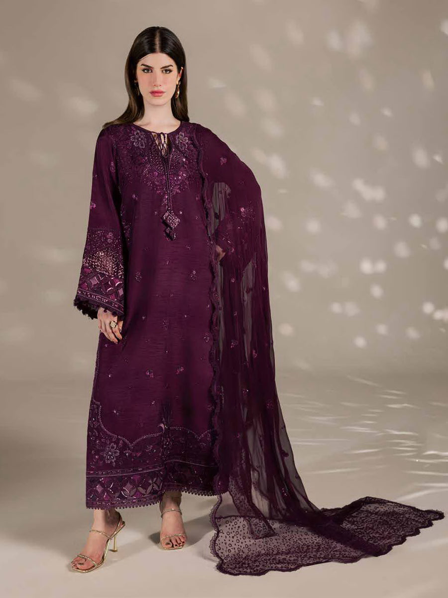 Nureh The Silk Embroidered Premium Silk Unstitched 3Pc Suit S-36