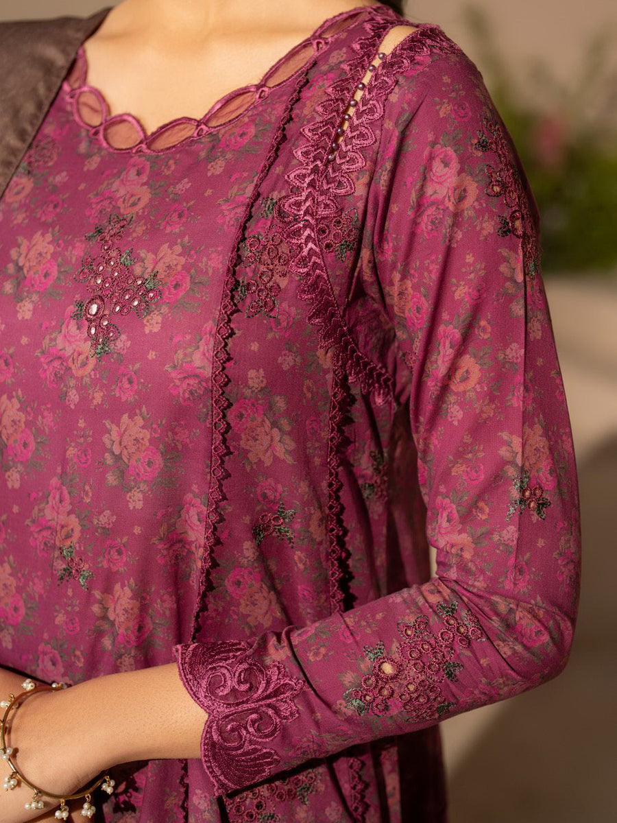 Iznik Eid Festive Embroidered Luxury Lawn Unstitched 3Pc Suit EFL-09