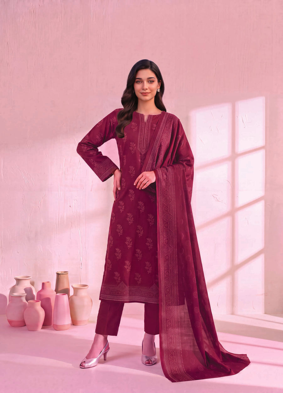 Zeenia Marina Digital Printed Linen Unstitched 3Pc Suit JS-07