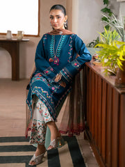 RajBari Parisa Premium Embroidered Lawn Unstitched 3Pc Suit D-06