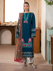 RajBari Parisa Premium Embroidered Lawn Unstitched 3Pc Suit D-06