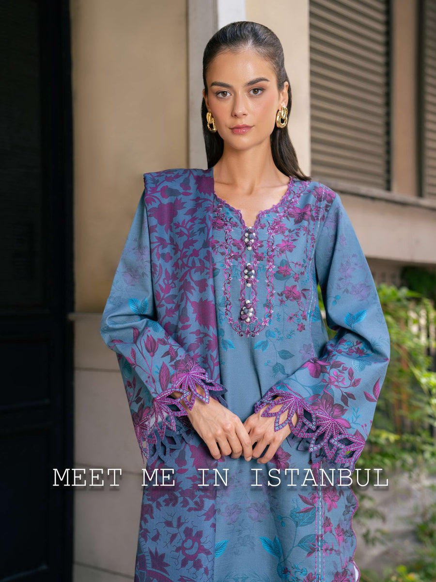Meet Me In Istanbul by Rang Rasiya Unstitched Khaddar 3Pc Suit - SKYE