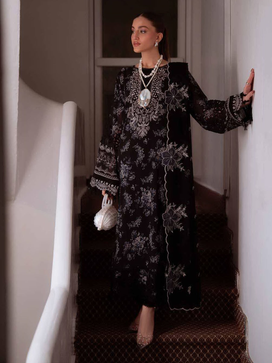 NUREH Maya Embroidered Swiss Lawn Unstitched 3Pc Suit NS-164