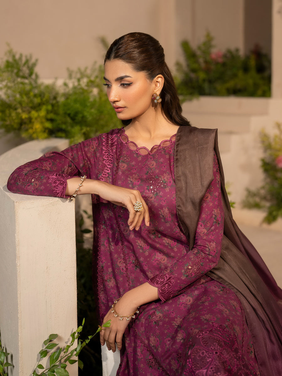 Iznik Eid Festive Embroidered Luxury Lawn Unstitched 3Pc Suit EFL-09