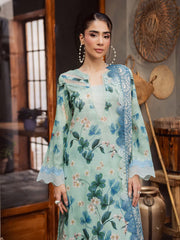 NUREH Signature Prints Unstitched Printed Lawn 3Pc Suit SP-161