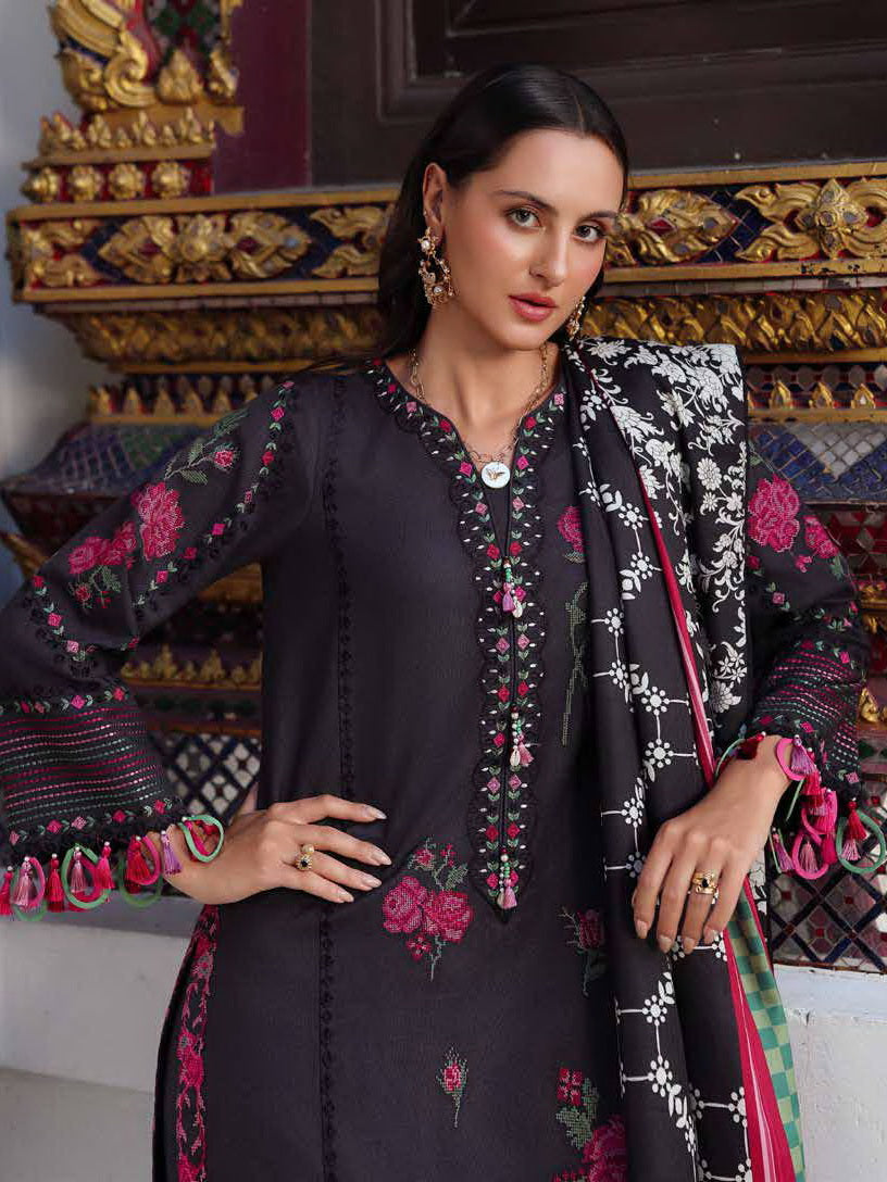 Charizma Poshima Embroidered Leather Unstitched 3Pc Suit PSW5-05