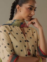 Coco by Zara Shahjahan Prints Vol-05 Unstitched Linen 3Pc Suit D-03B Paper Moon