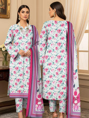 Ittehad X Bin Ameer Premium Karandi Unstitched Printed 3Pc Suit D-04