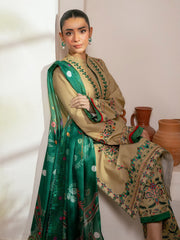 RajBari Parisa Premium Embroidered Lawn Unstitched 3Pc Suit D-02