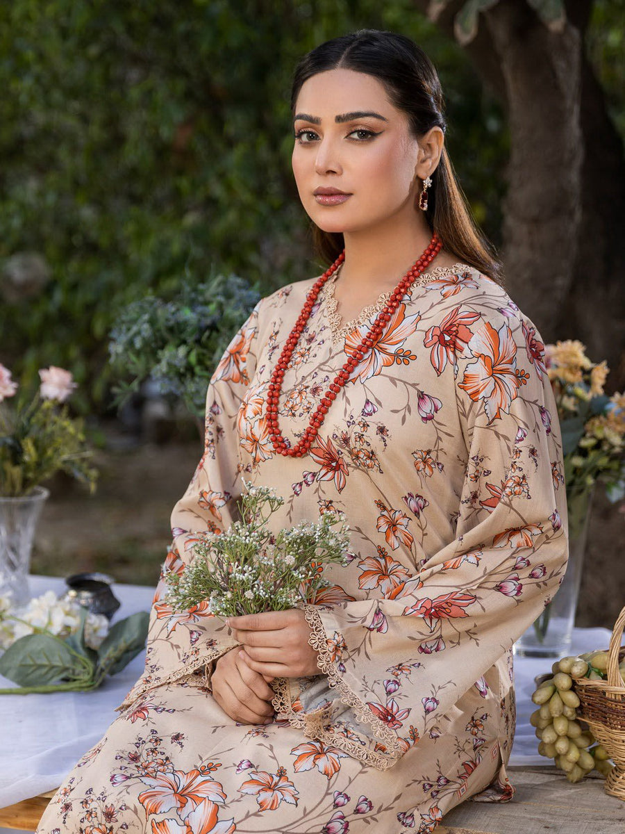 Motifz Classics Digital Printed Lawn Unstitched 2Pc Suit D-09