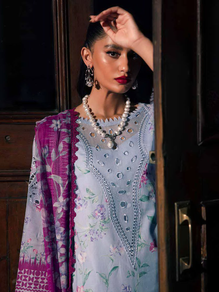 Nureh Glam Girl Embroidered Lawn Unstitched 3Pc Suit GL-17