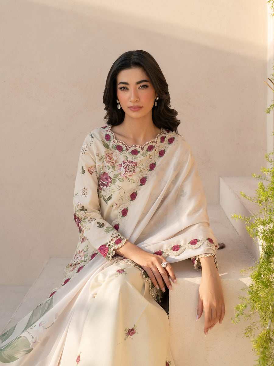 Iznik Eid Festive Embroidered Luxury Lawn Unstitched 3Pc Suit EFL-05