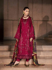 NUREH Maya Embroidered Linen Unstitched 3Pc Suit NW-130