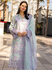 Rang Rasiya Carnation Embroidered Lawn Unstitched 3Pc Suit D-07 ISABELLA