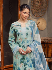 NUREH Signature Prints Unstitched Printed Lawn 3Pc Suit SP-161